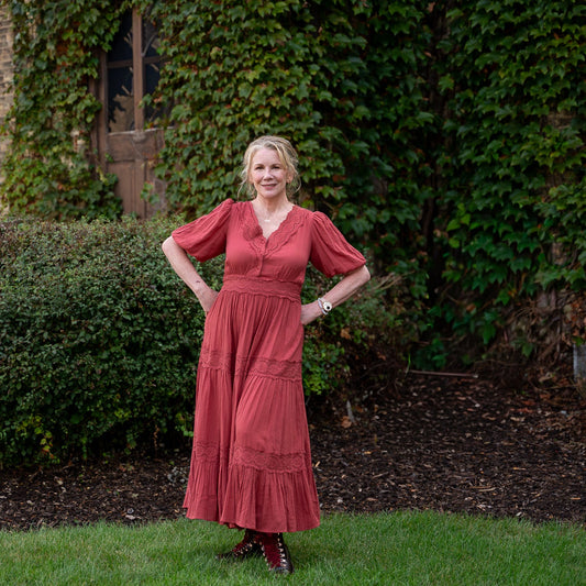Melissa Dress in Country Red