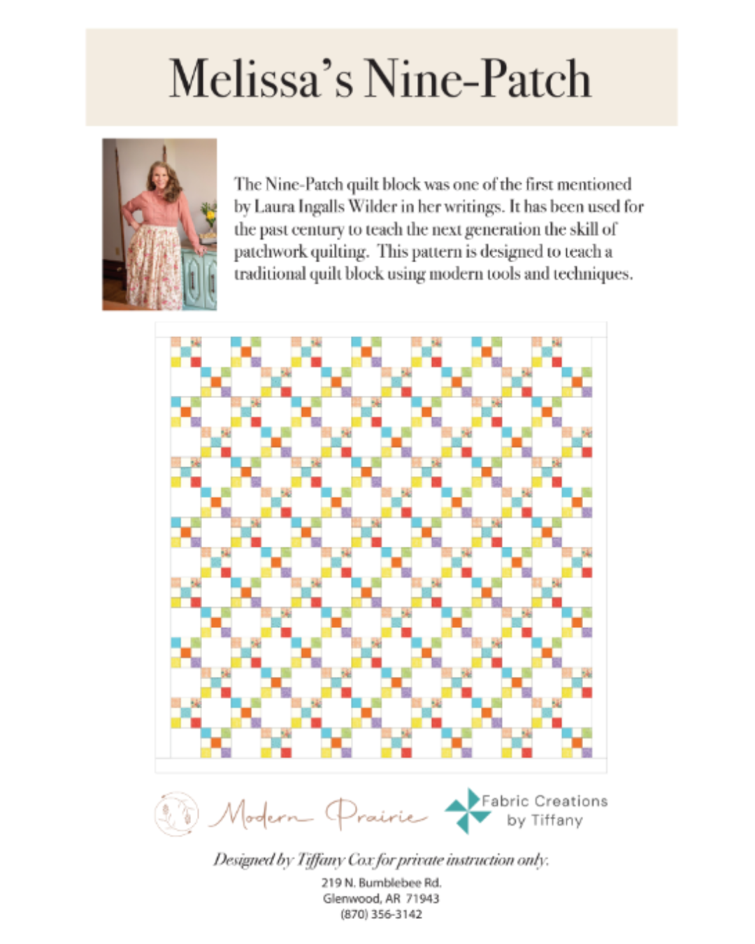 Melissa's Nine-Patch Quilt Instructional Guide (Digital Edition)