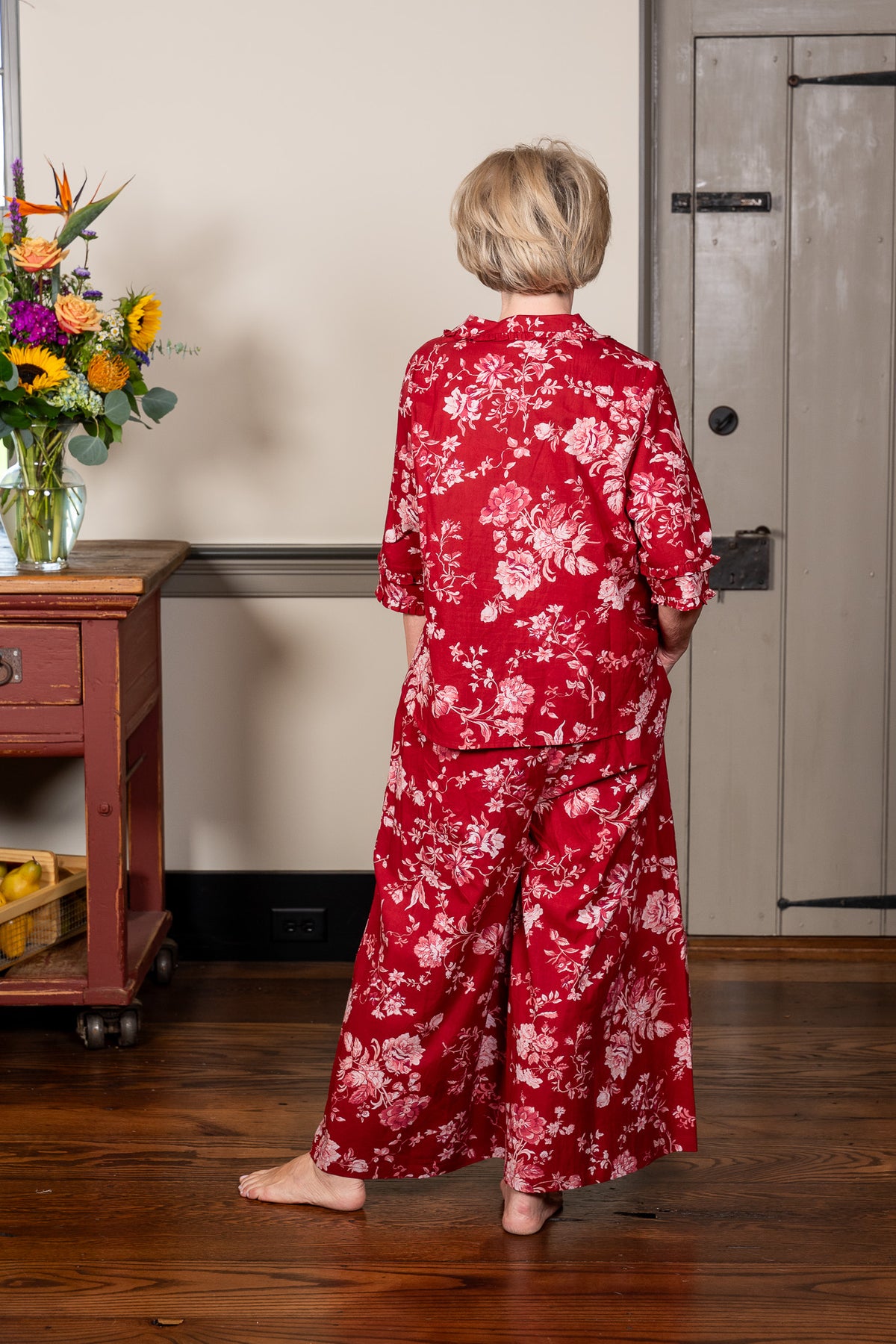 Milene Pajama Set in Wine