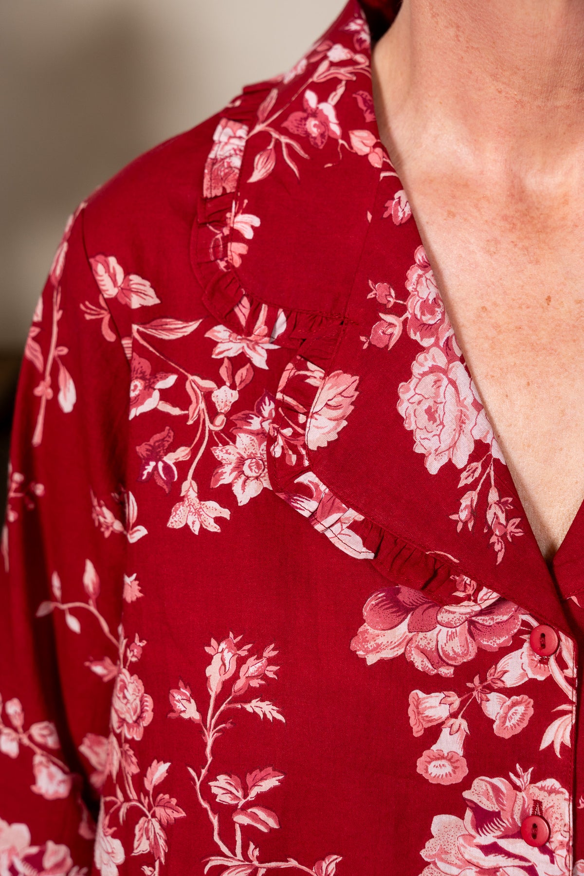 Milene Pajama Set in Wine