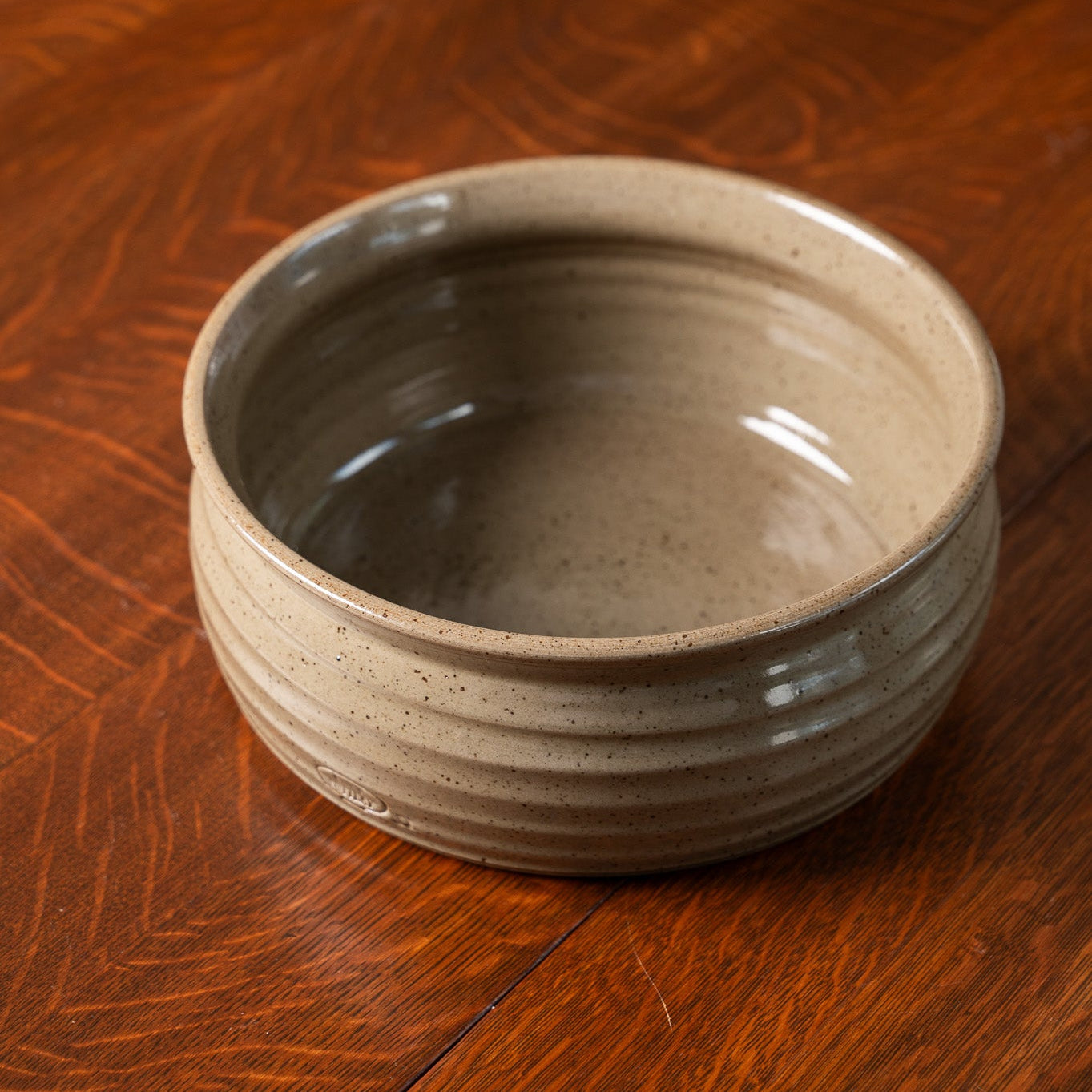 Mocha Ridges Serving Bowl