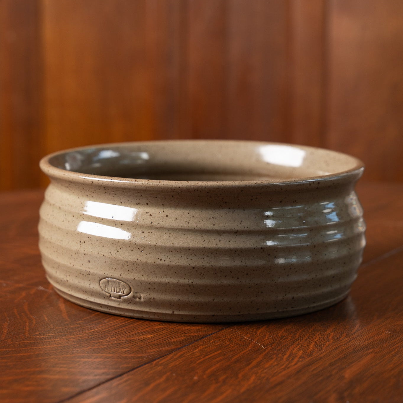 Mocha Ridges Serving Bowl