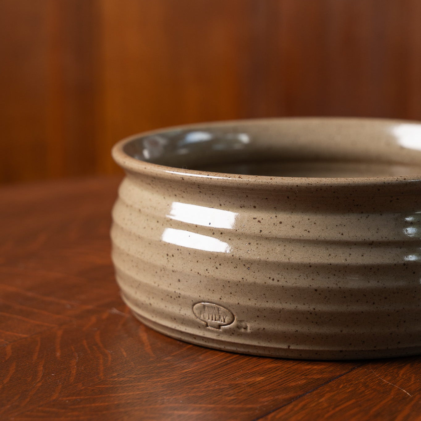 Mocha Ridges Serving Bowl