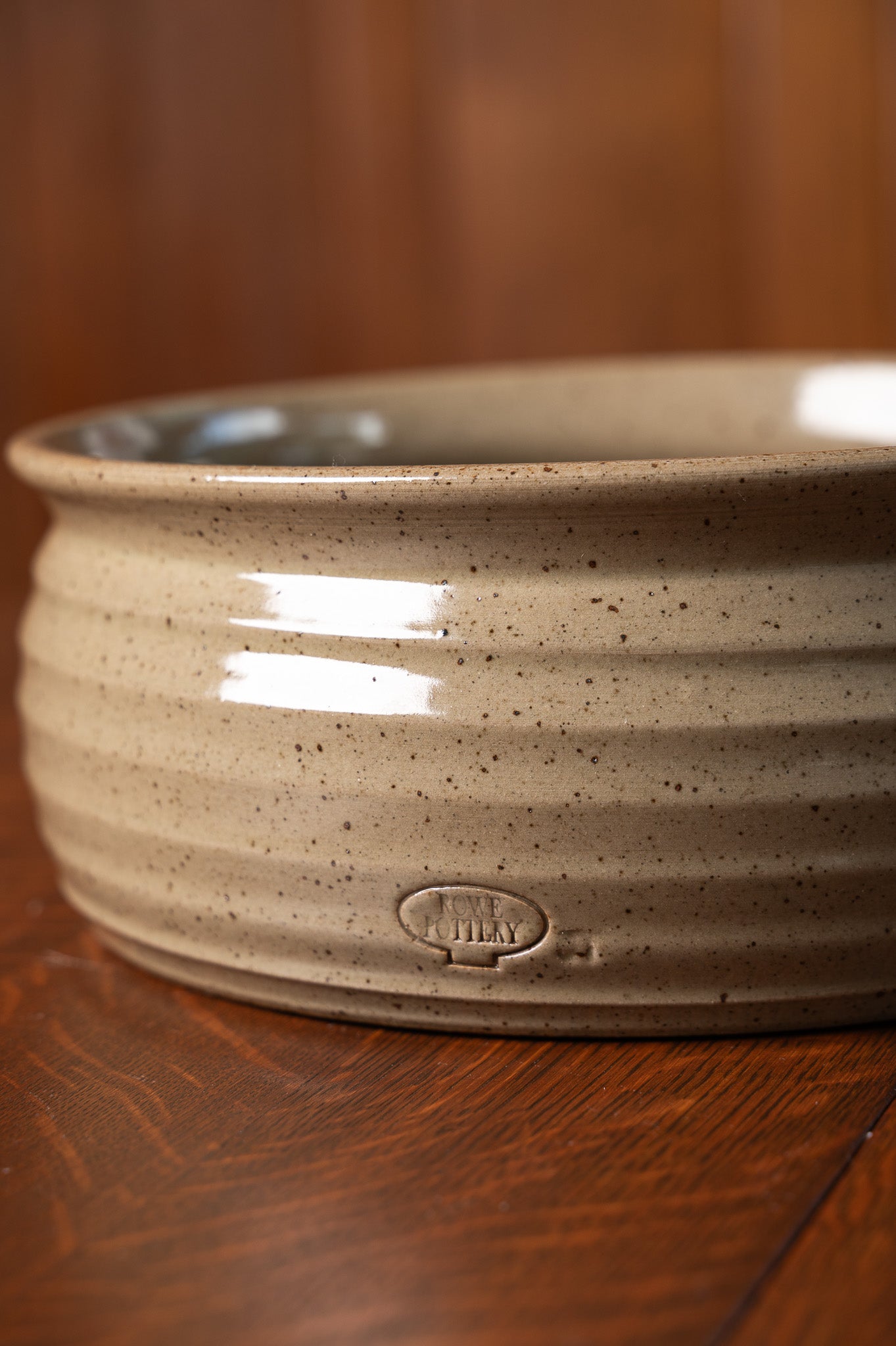 Mocha Ridges Serving Bowl