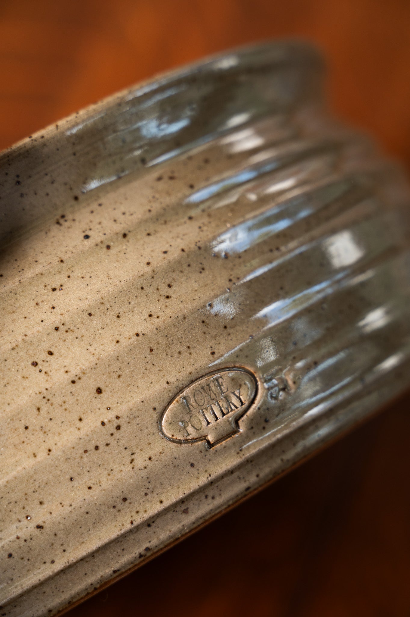 Mocha Ridges Serving Bowl