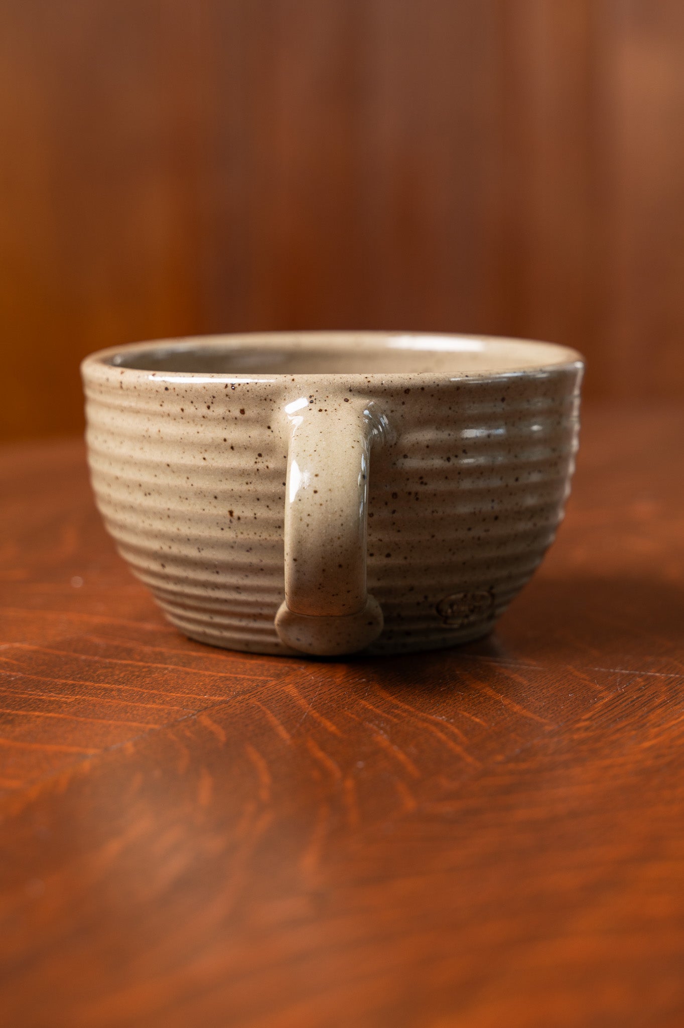 Mocha Glaze Ridges Porringer