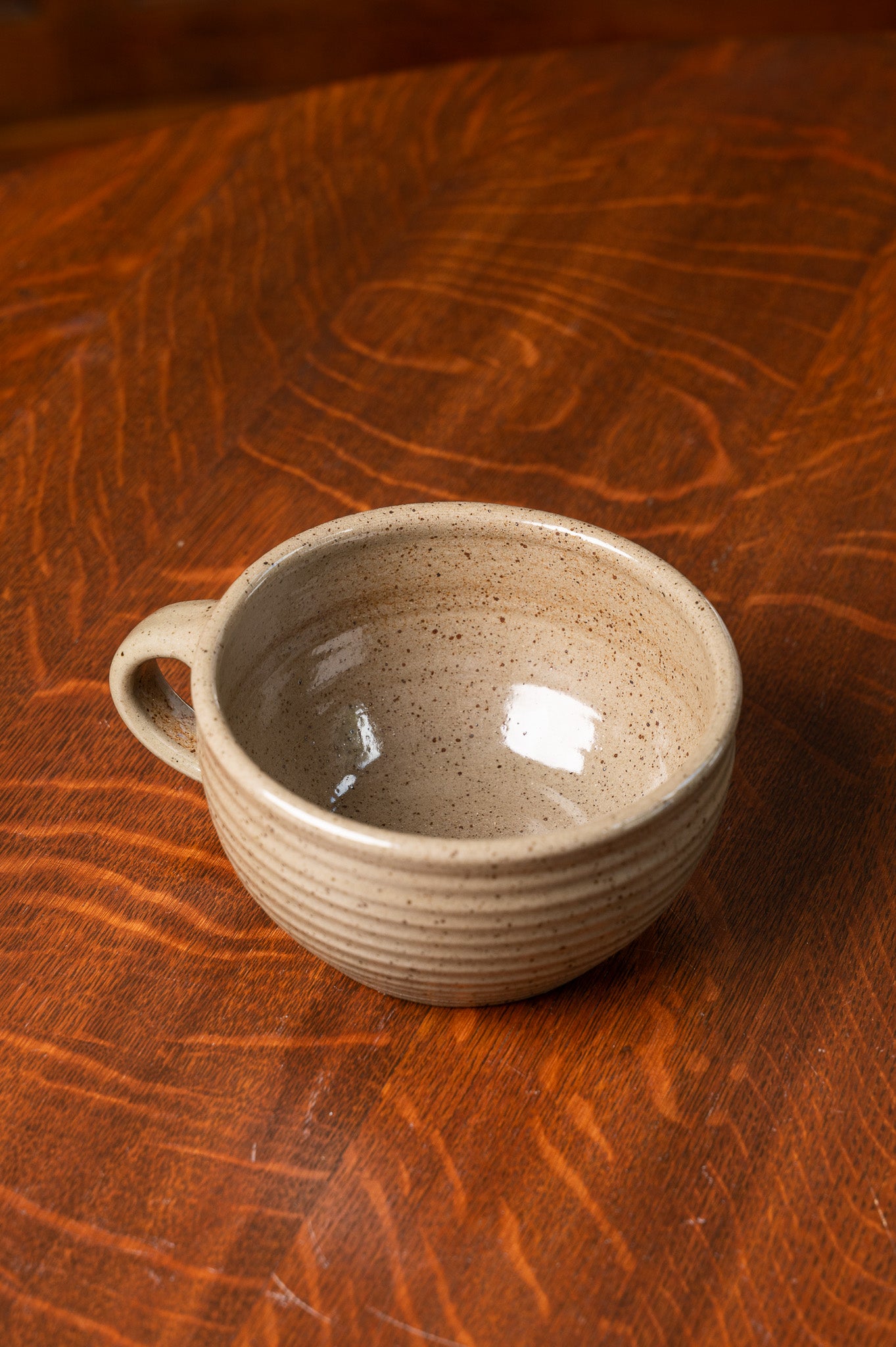 Mocha Glaze Ridges Porringer