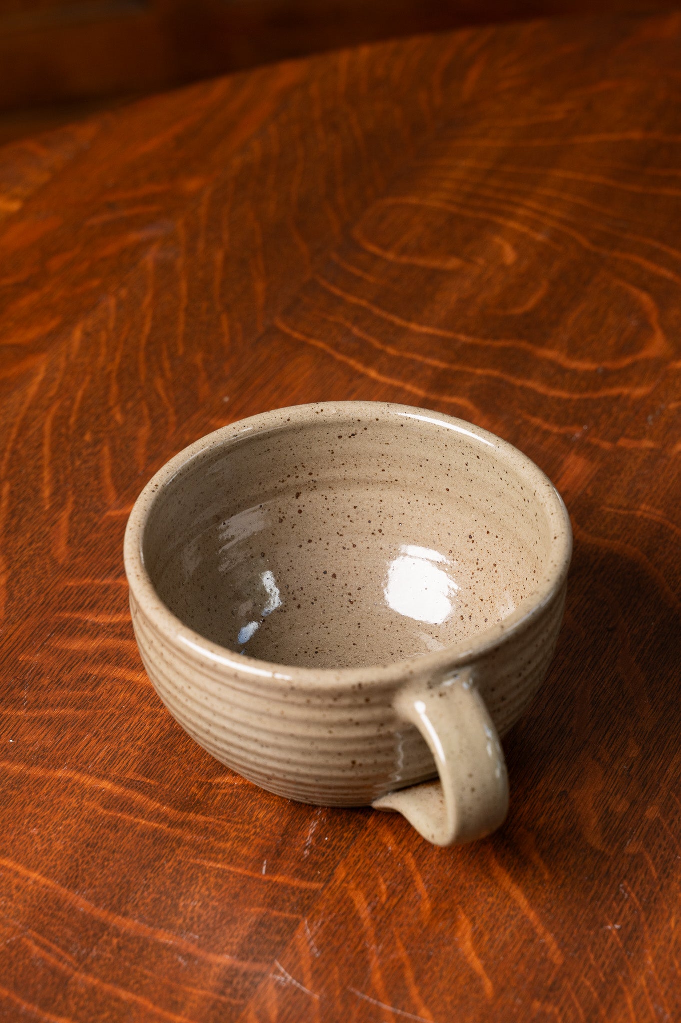 Mocha Glaze Ridges Porringer