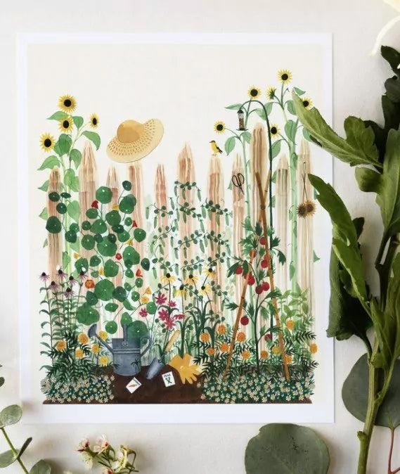 Mother's Garden Watercolor Illustration