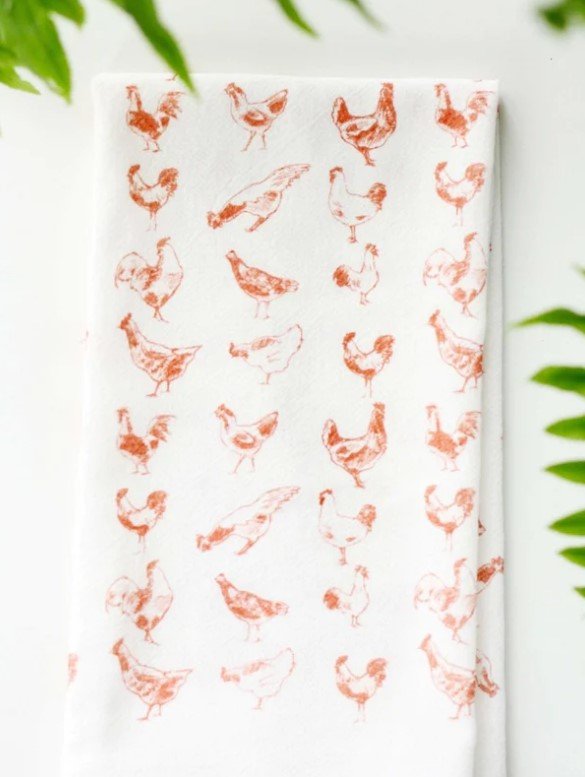 Chickens for Days Tea Towel