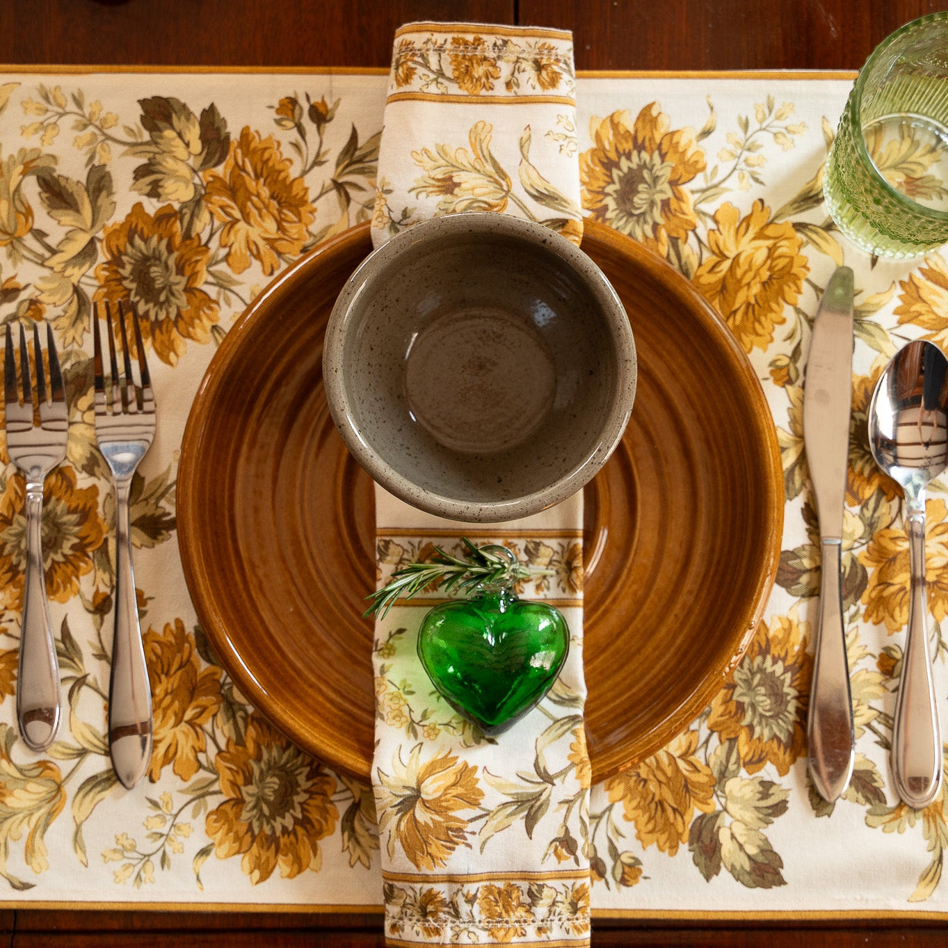 Musical Floral Luncheon Napkin, Set of 6