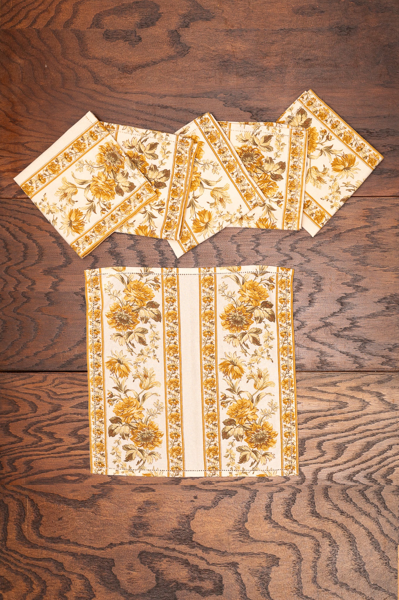 Musical Floral Luncheon Napkin, Set of 6