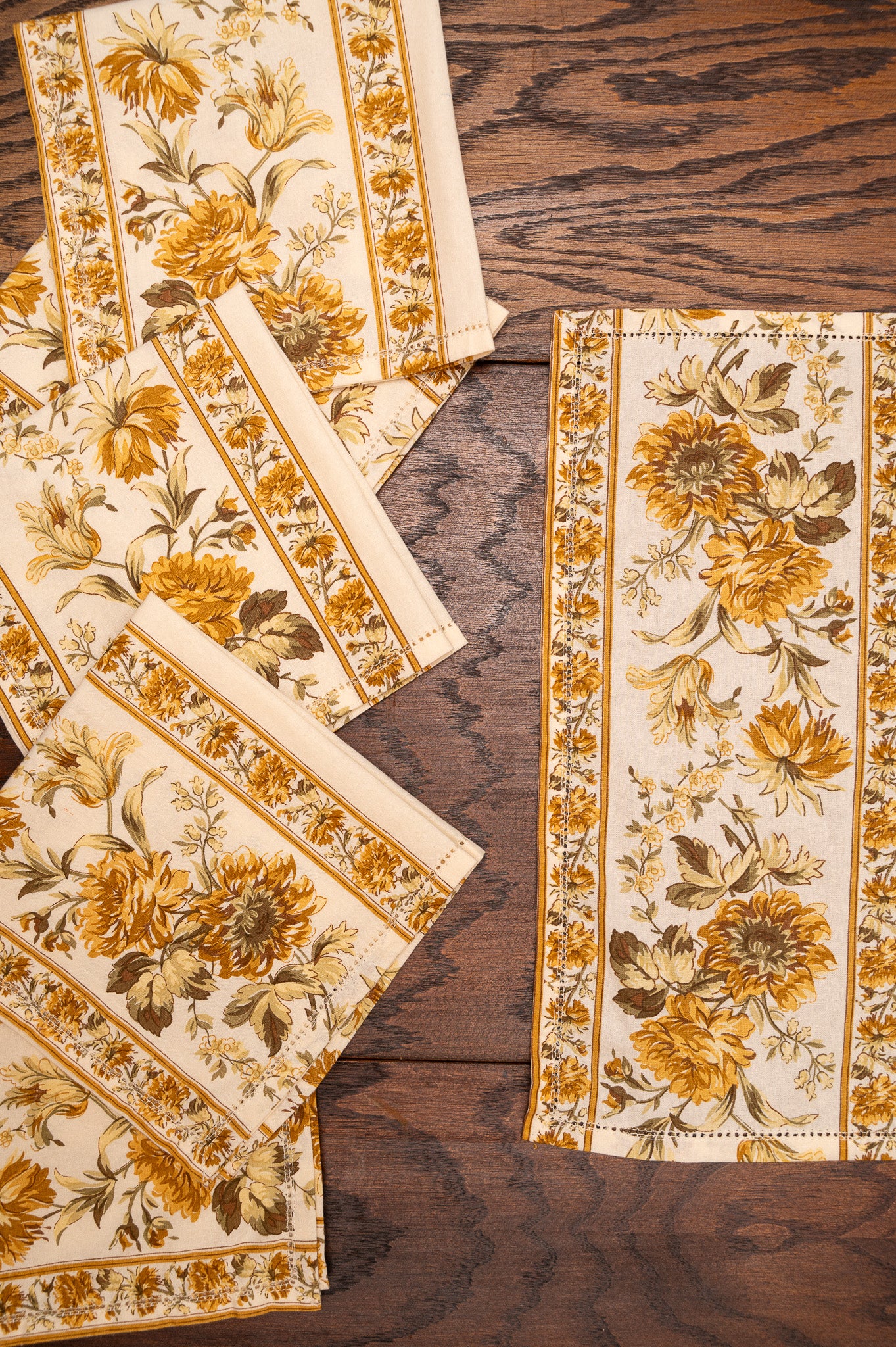 Musical Floral Luncheon Napkin, Set of 6