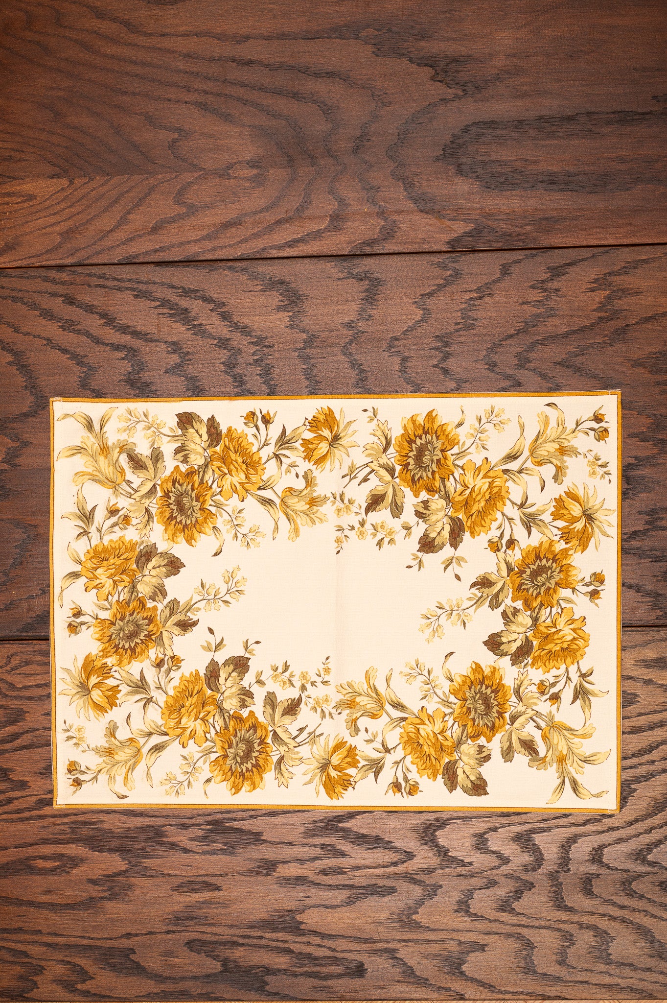 Musical Floral Canvas Placemats, Set of 6