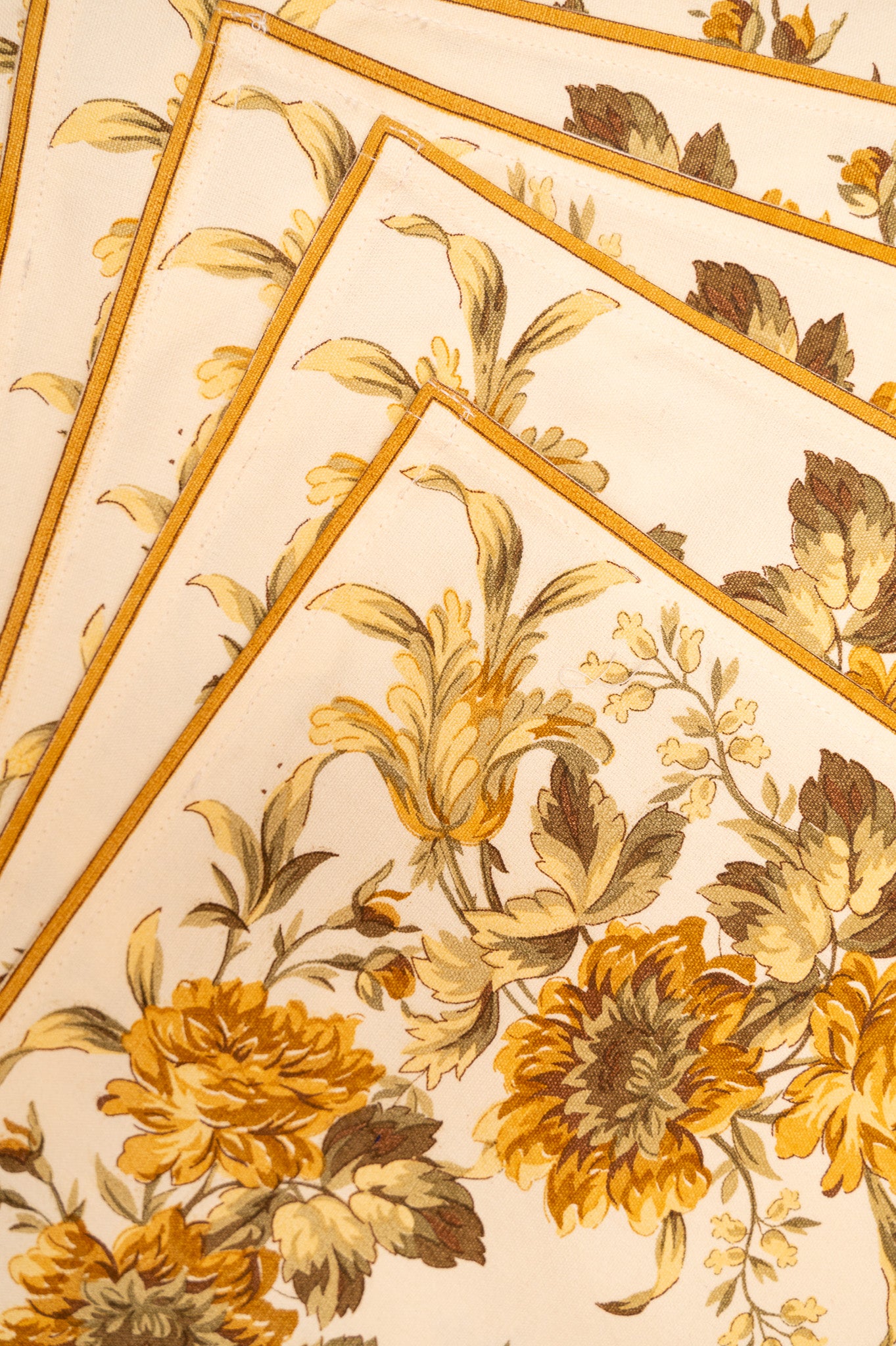 Musical Floral Canvas Placemats, Set of 6