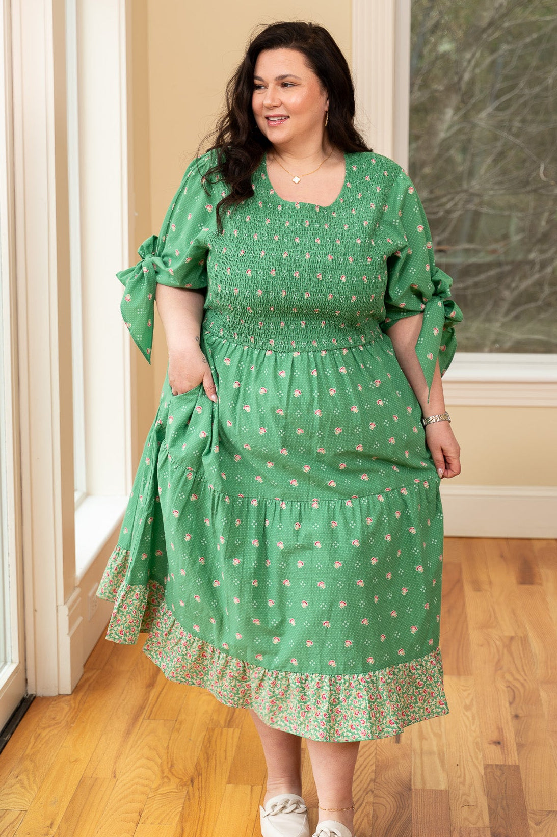 New Calais Dress in Green