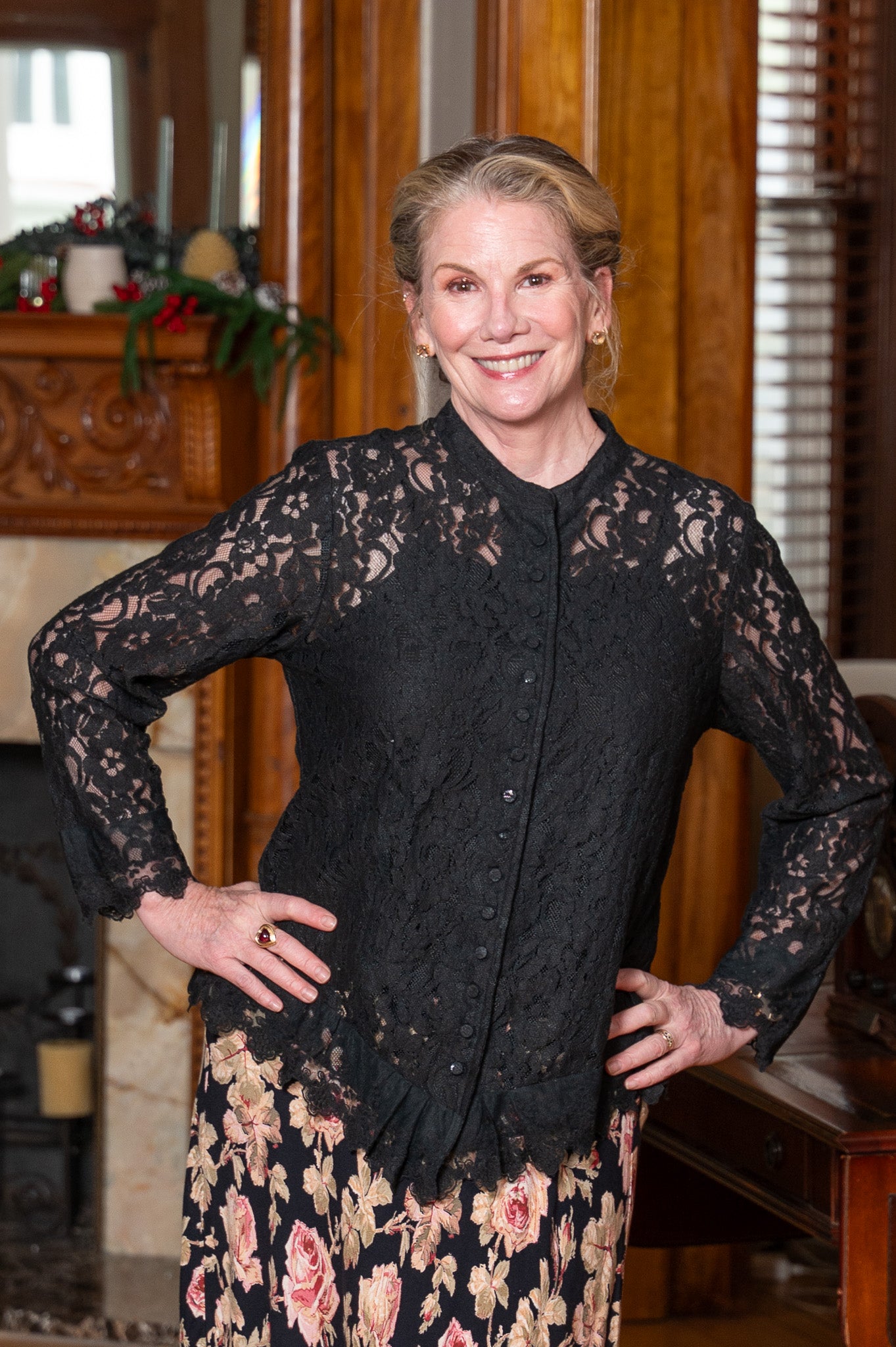 Operetta Lace Blouse in Black