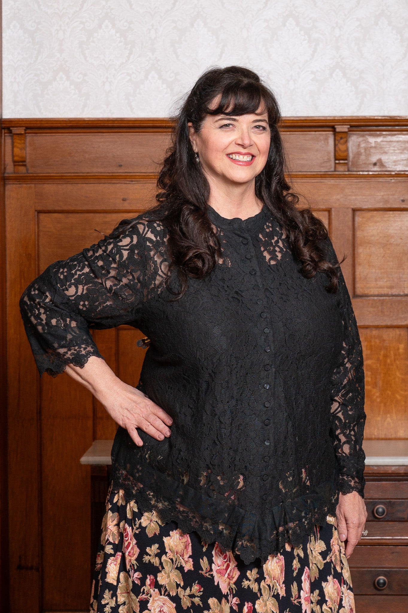 Operetta Lace Blouse in Black