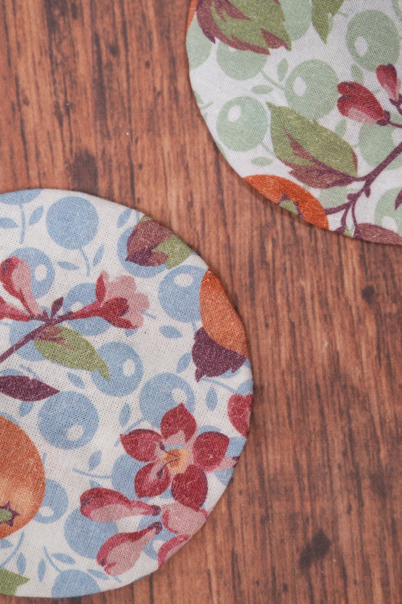 Orange Blossom Jar Covers, Set of 4