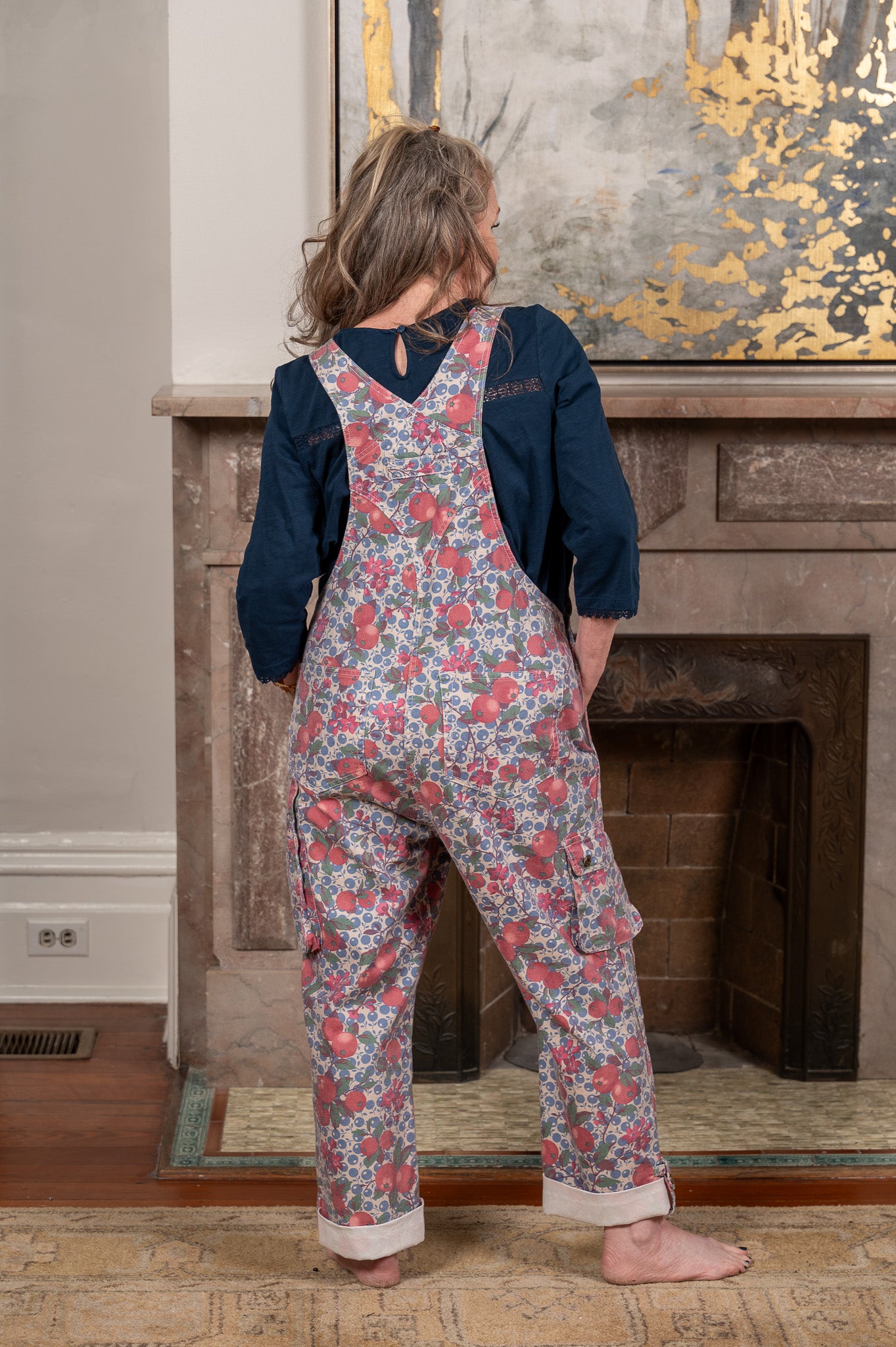 Modern Prairie Orange Blossom Gardening Overall
