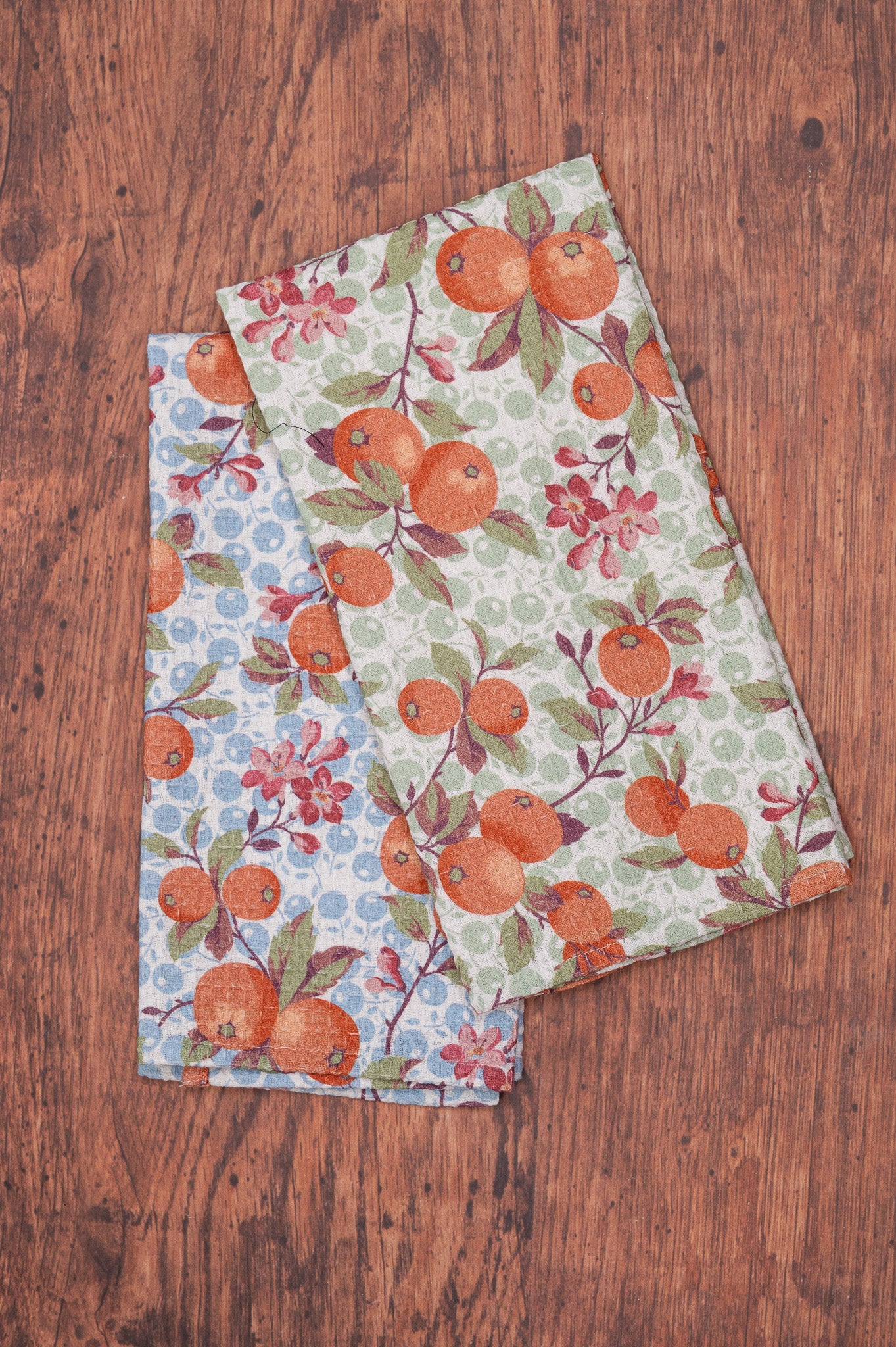 Orange Blossom Tea Towels, Set of 2