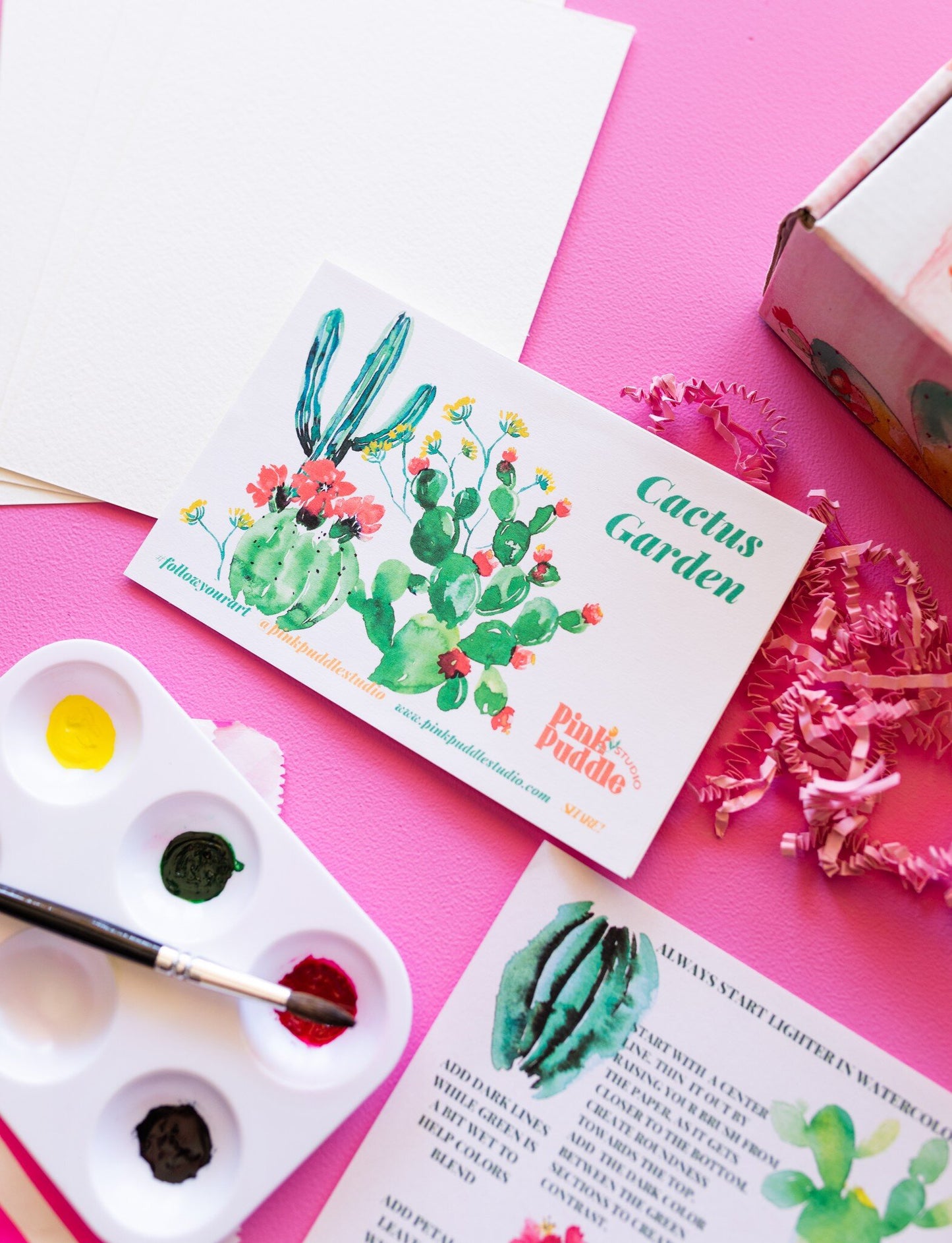 Cactus Garden Watercolor Mini Kit