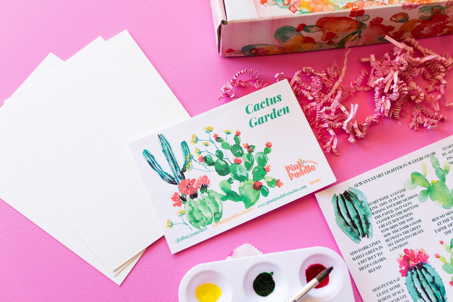 Cactus Garden Watercolor Mini Kit