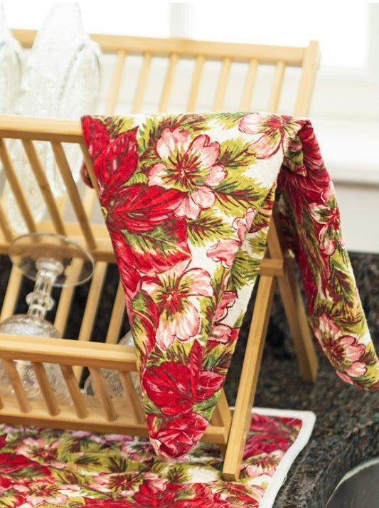 Poinsettia Drying Mat  Kitchen & Table Linens, Aprons, Ovenmitts