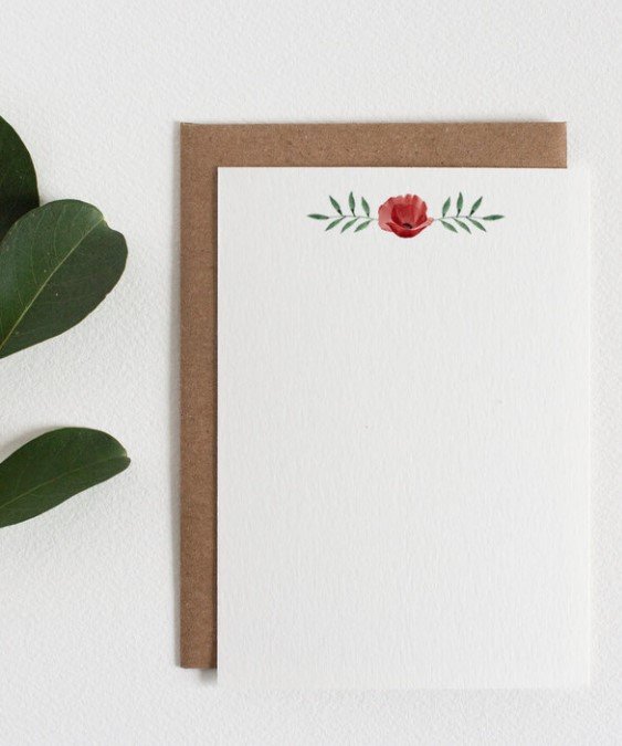 Wild Poppy Notecard Set