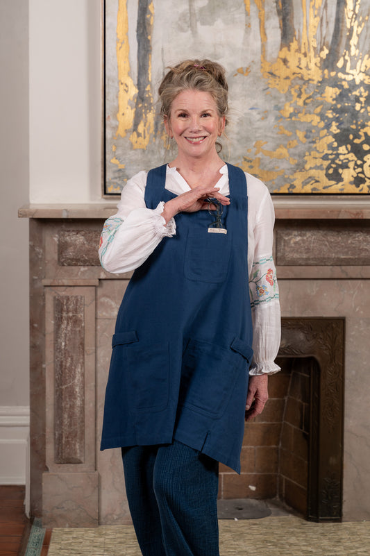 Prairie Kitchen Apron in Navy