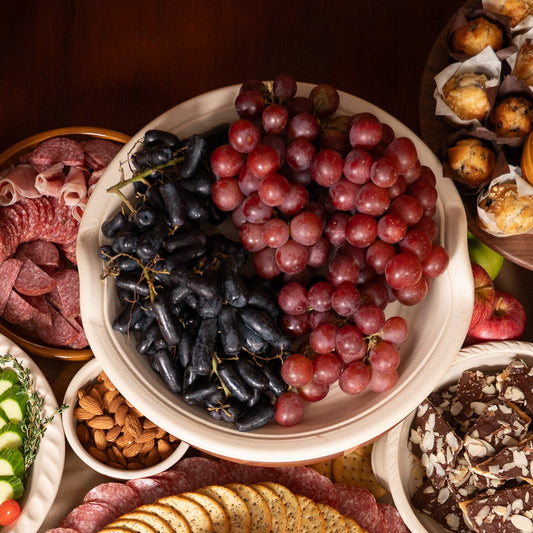 Prairie Linen Ceramic Handled Serving Platter
