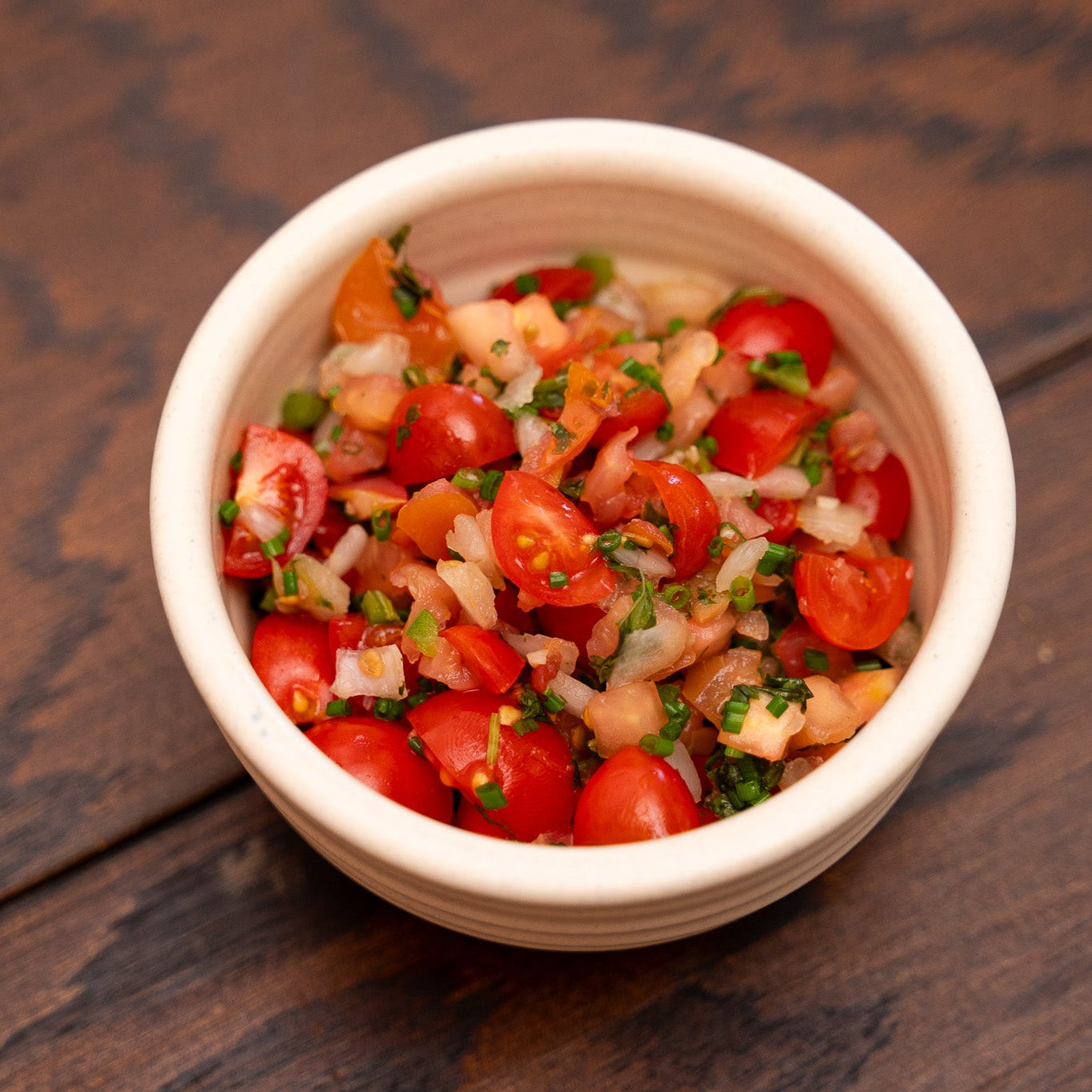 Let's Dip Again Small Ridges Bowl in Prairie Linen