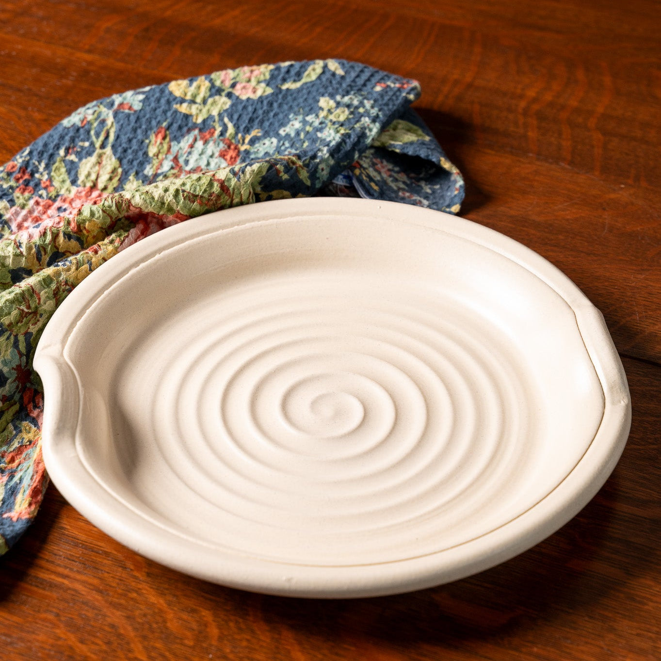 Prairie Linen Ceramic Handled Serving Platter
