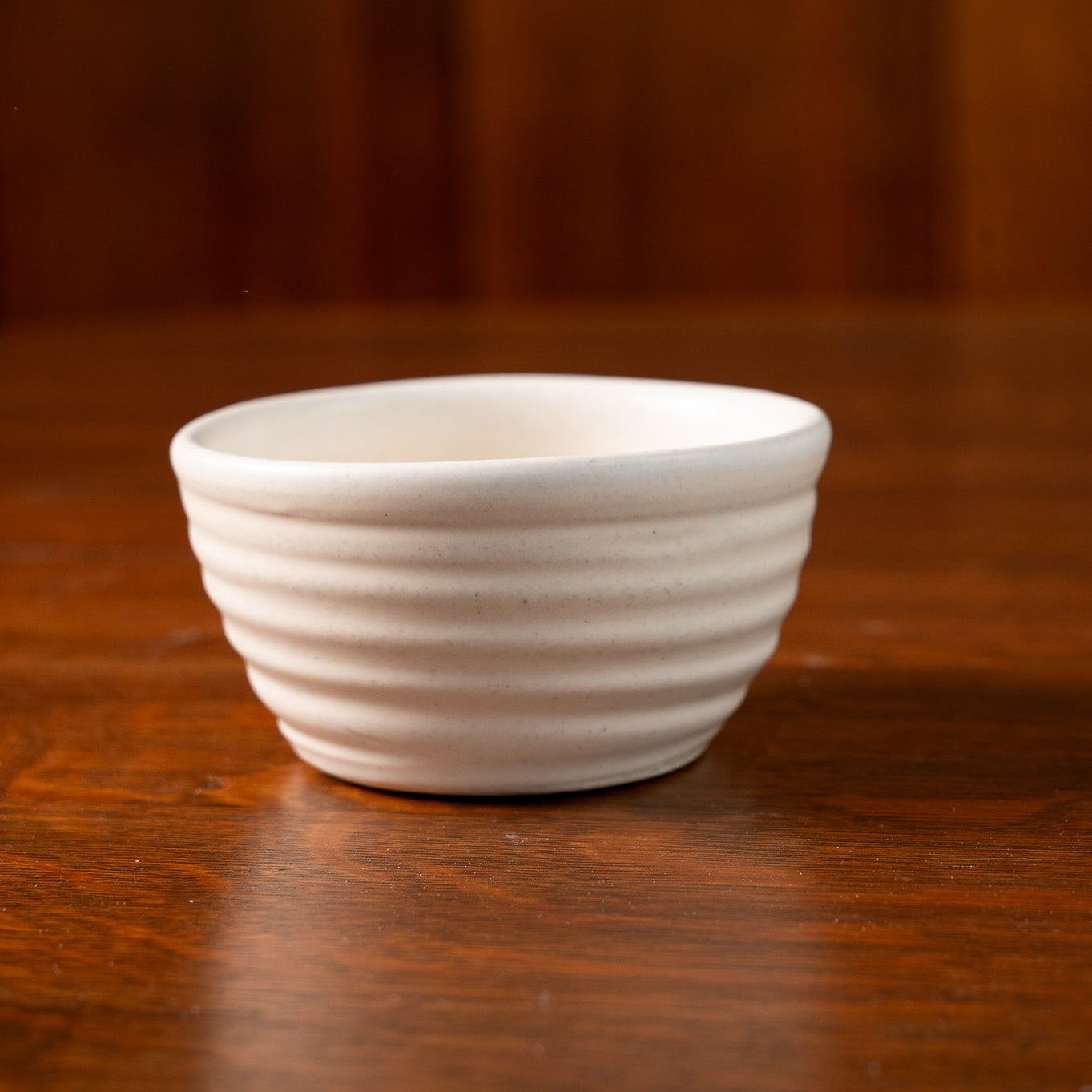 Let's Dip Again Small Ridges Bowl in Prairie Linen