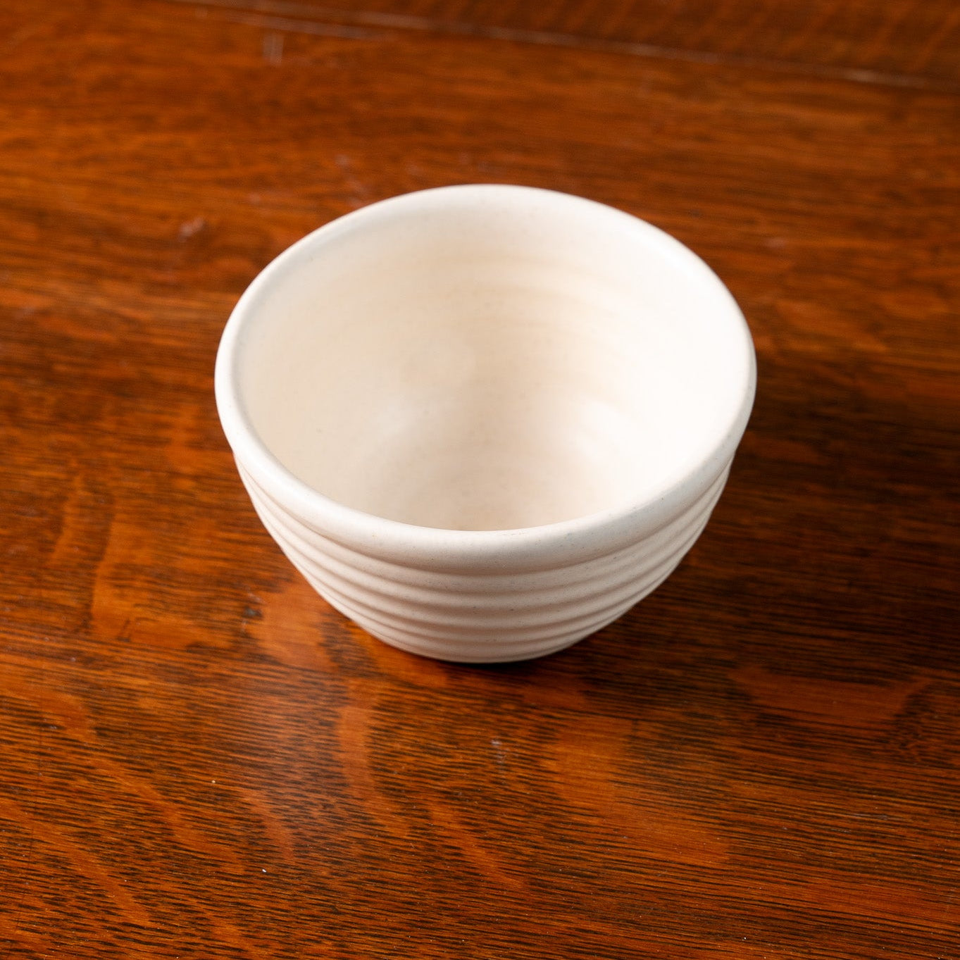 Let's Dip Again Small Ridges Bowl in Prairie Linen