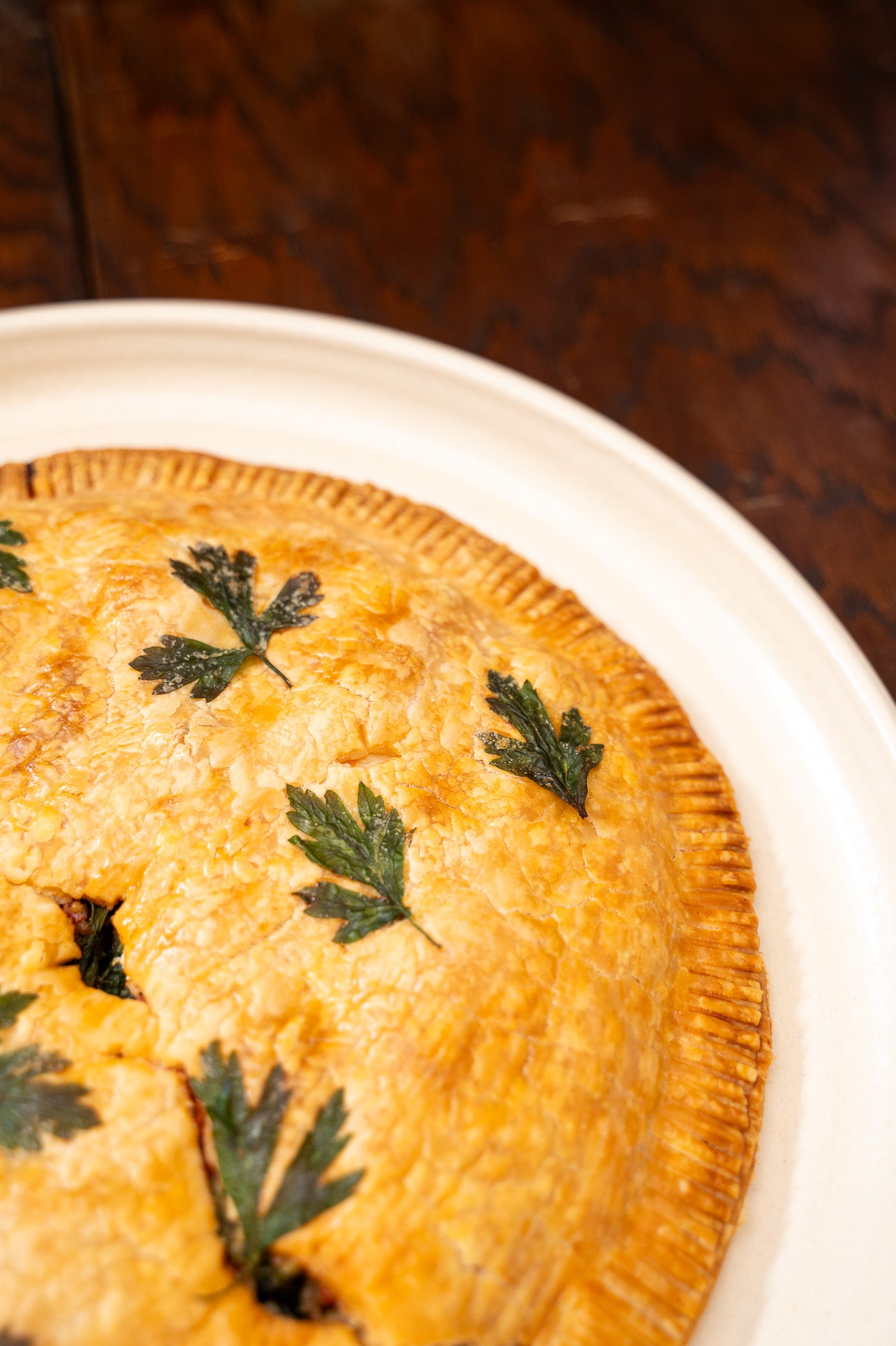 Prairie Linen Large Ridges Platter