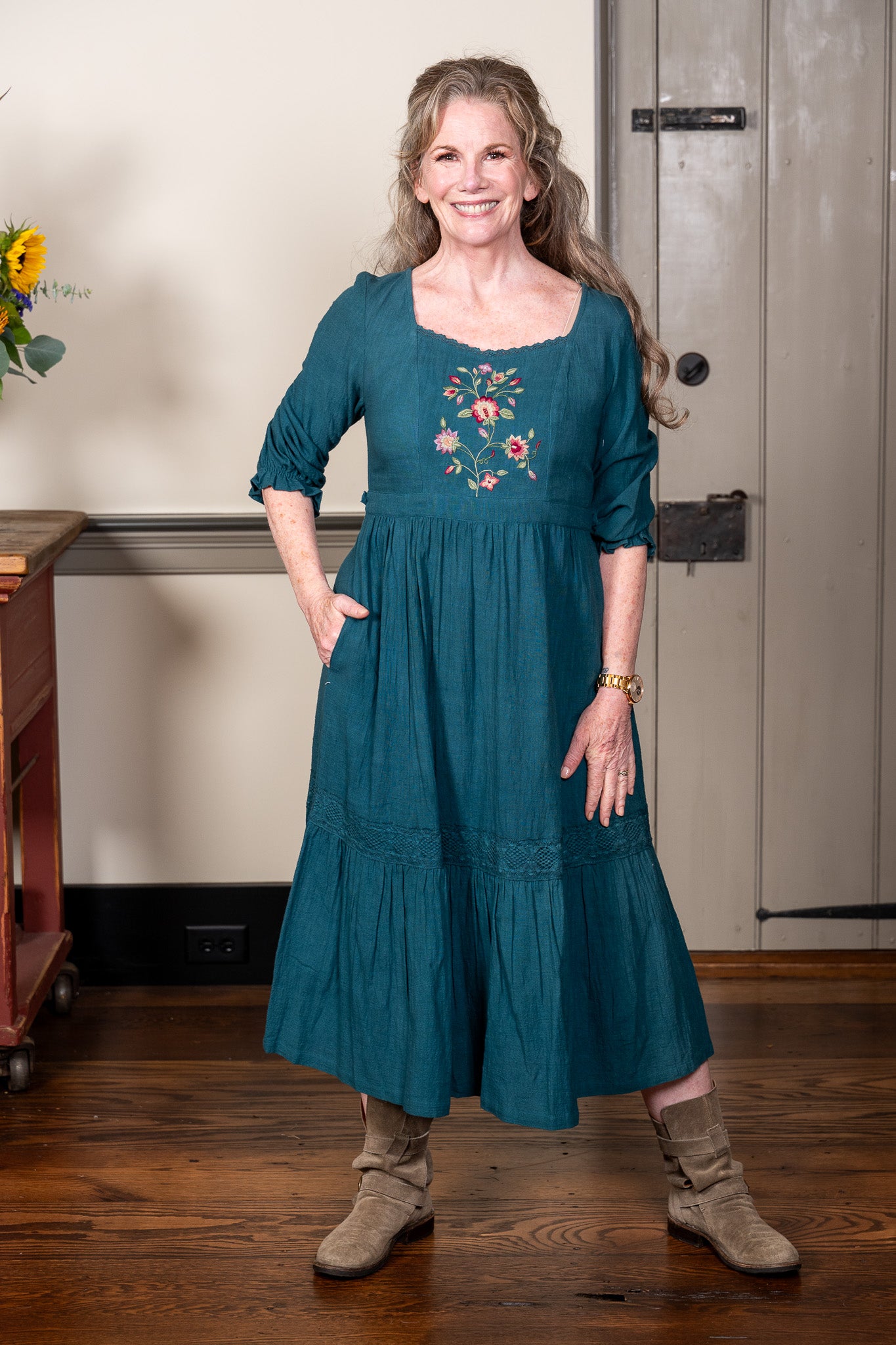 BOUQUET PLEATS DRESS　ameri vintage The Prairie Bouquet Dress - Modern Prairie Inc.