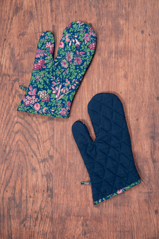 Prairie Essentials Oven Mitt in Navy, Set of 2