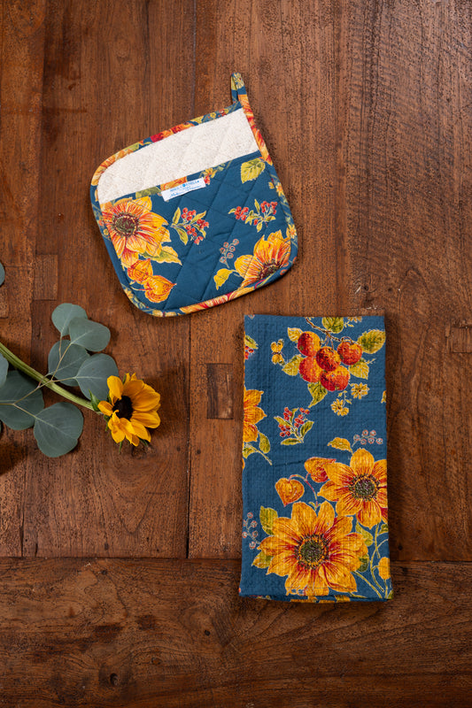 On the Prairie Pocket Potholder with Tea Towel
