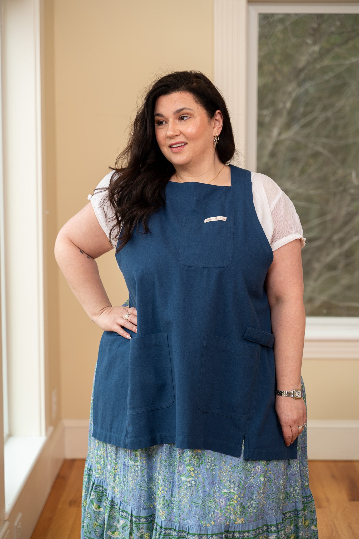 Navy Apron | Prairie Essentials Apron | Modern Prairie - Modern