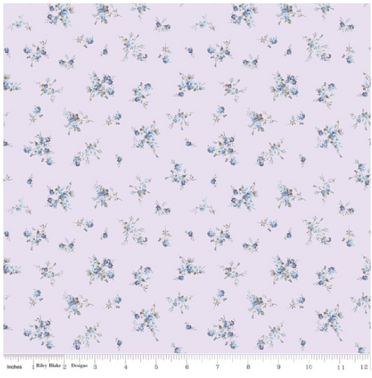 Daybreak on the Prairie Purple Bouquet, Fabric by the Yard