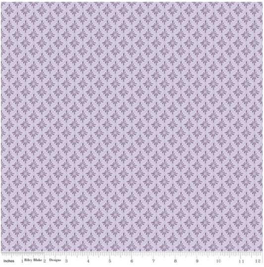 Daybreak on the Prairie Purple Geo, Fabric by the Yard