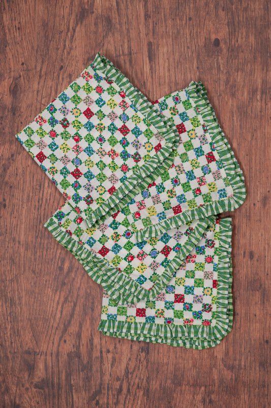 Rebecca Ruffle Napkins, Set of 4