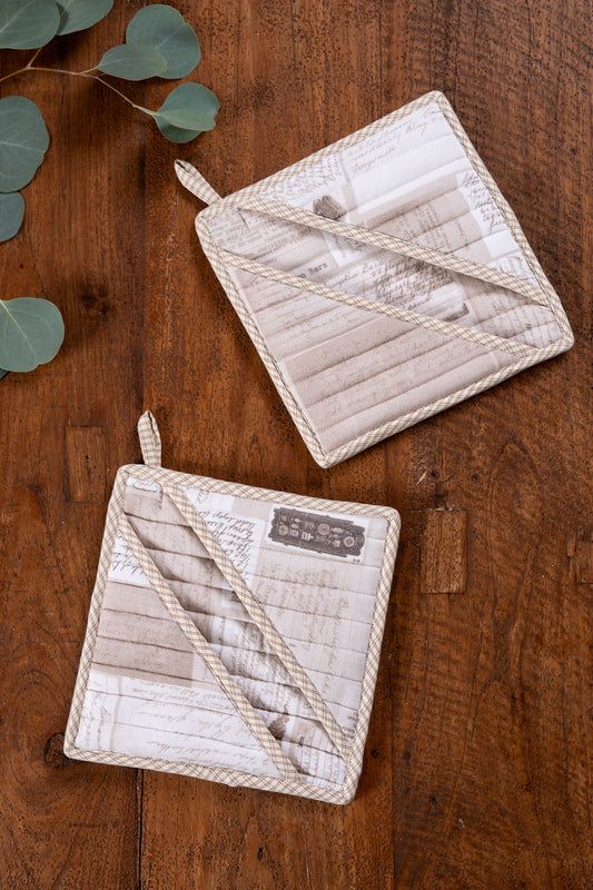 Family Recipe Origami Potholder