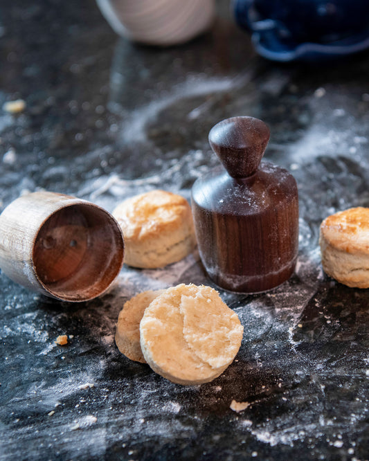 Wooden Biscuit Cutter in Walnut