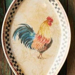Stoneware Rooster Spoon Rest, Collections, Rooster