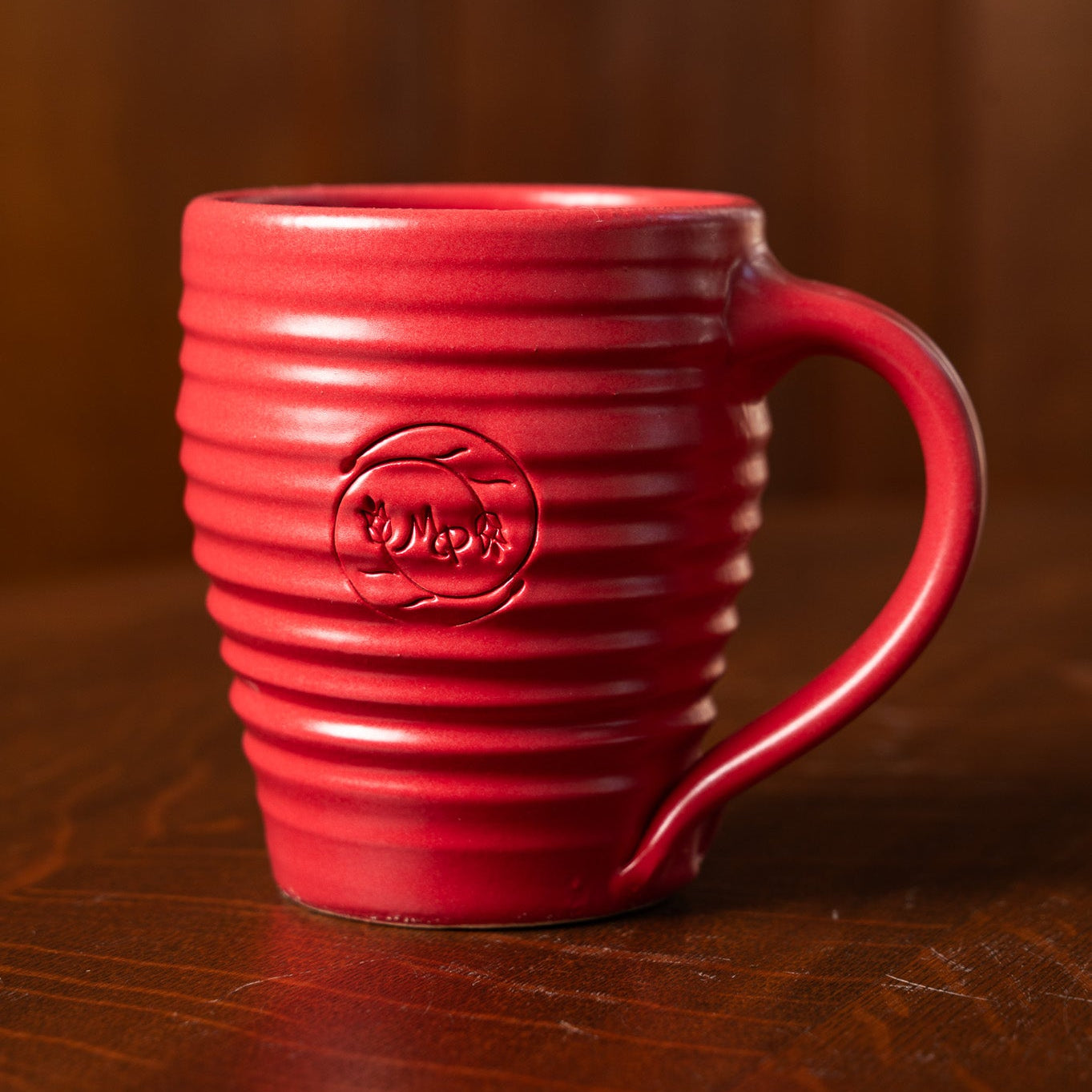 Modern Prairie Signature Impression Mug in Ruby Red