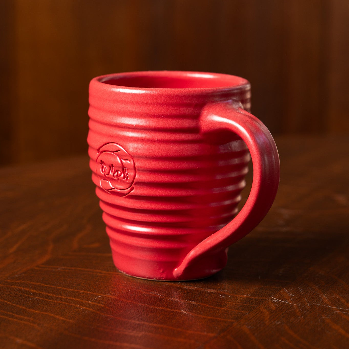 Modern Prairie Signature Impression Mug in Ruby Red