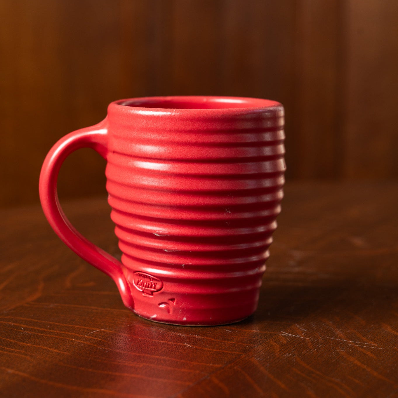Modern Prairie Signature Impression Mug in Ruby Red