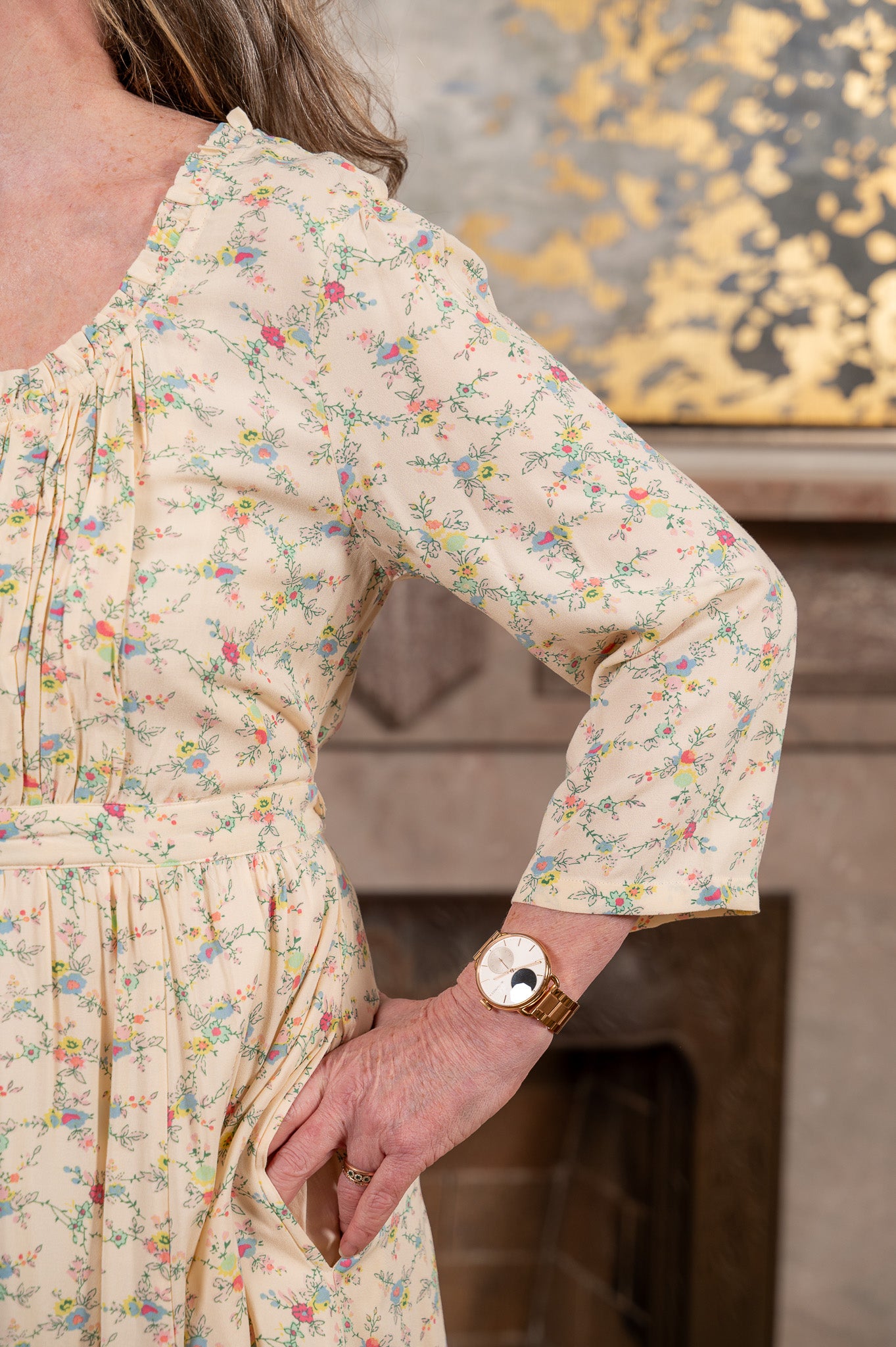 Samantha Laura Dress | April Cornell 3/4 Sleeve - Modern Prairie Inc.